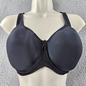 Wacoal Bra 34DDD Black Full Coverage 853192 Basic Beauty Spacer Underwire TShirt